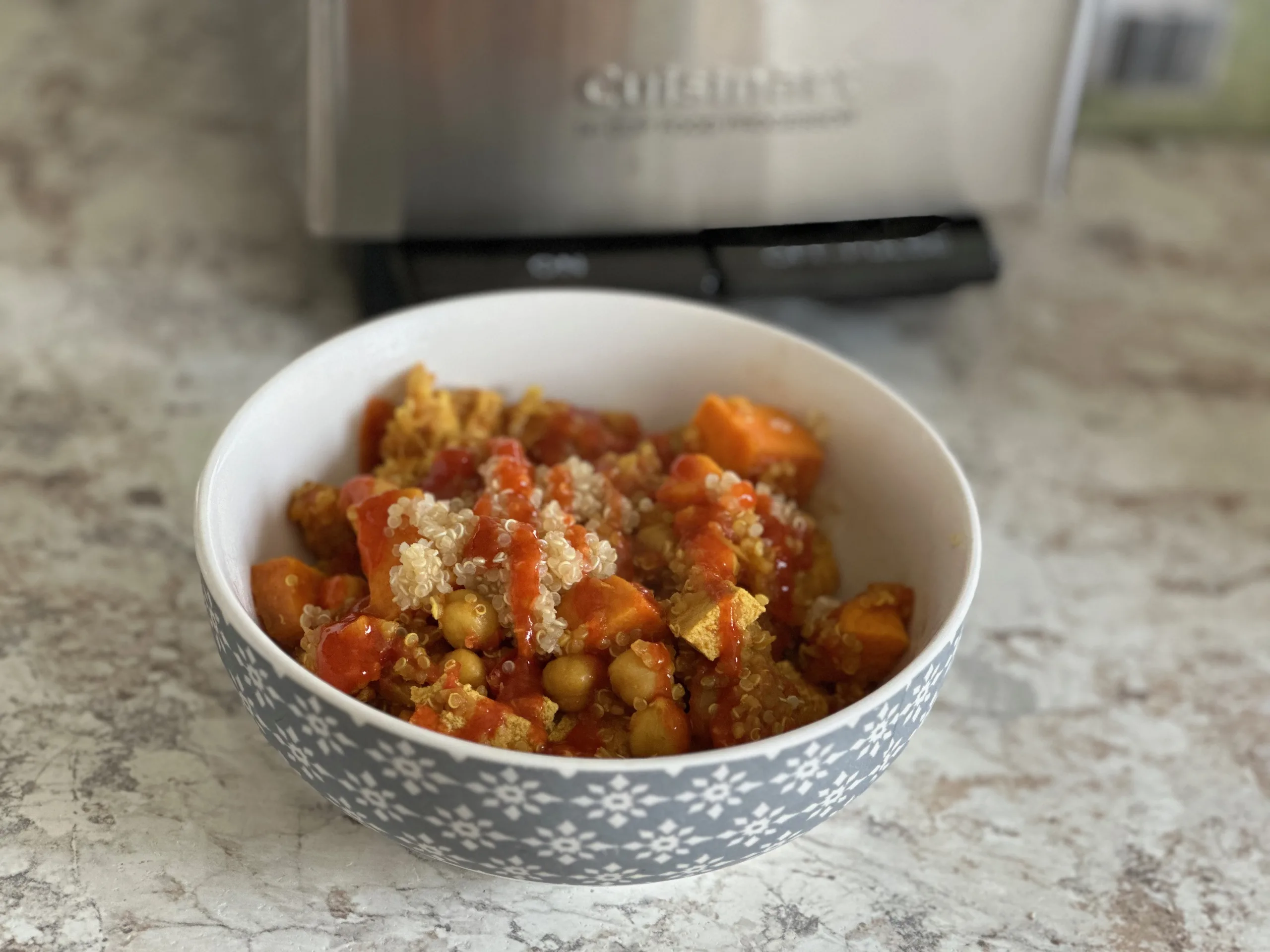 Vegan Power Curry with Sweet Potatoes, Chickpeas, Tofu, and Quinoa
